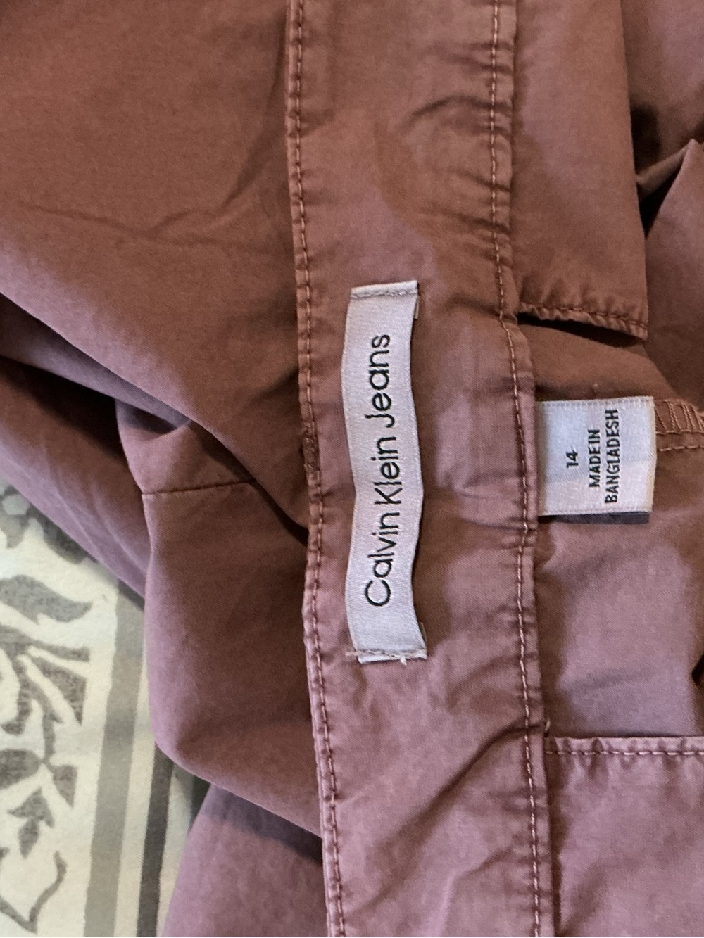 Calvin Klein Jeans Girls' Dusty Mauve Jean Jacket